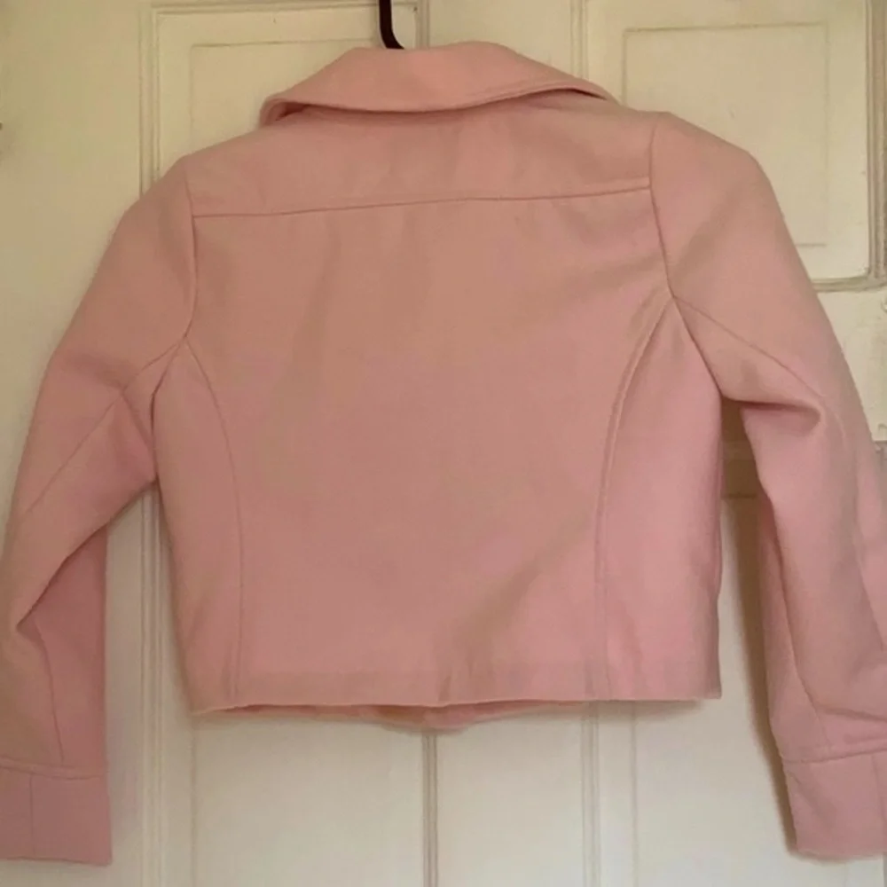 Gymboree girls pink moto jacket in size medium